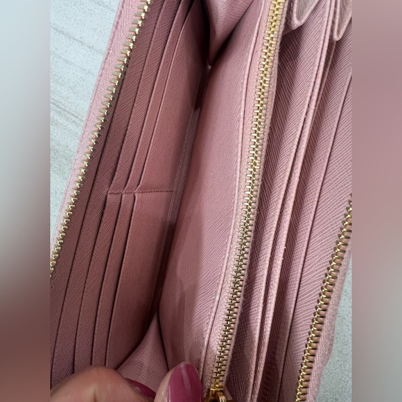 PRADA Authentic Saffiano Leather Long Wallet, Orchidea Pink - Picture 8 of 13